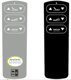 Waterproof PC / PET Membrane Switch Overlay Flexible Remote Control Panel