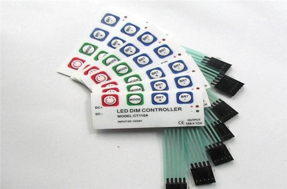 Waterproof Flexible PC / PET Membrane Switch Overlay