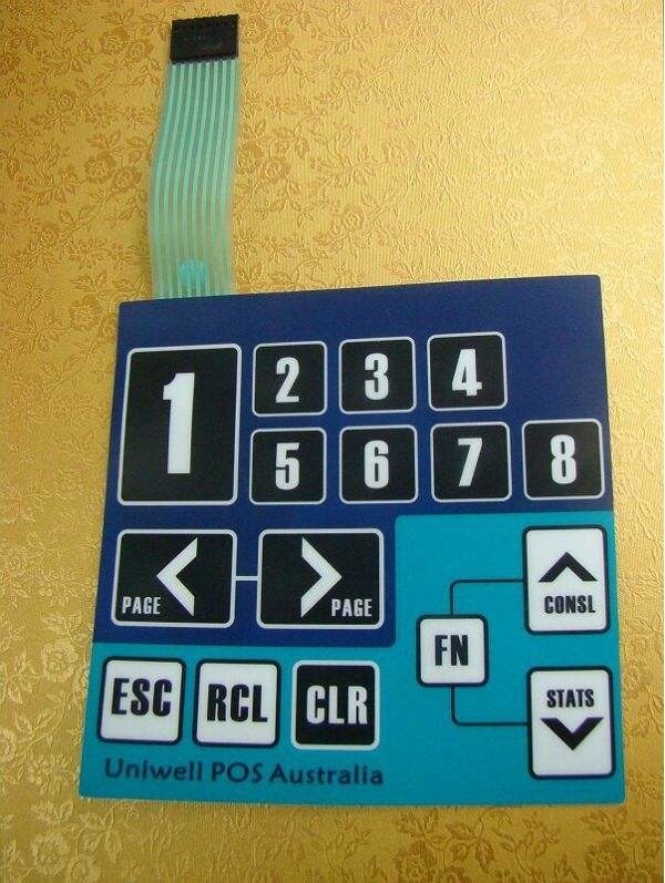 Custom 3M Adhesive Tactile Membrane Keypad PET Silk Printing