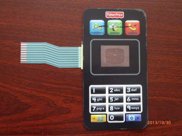 Mobile Phone Shape, PET Membrane Switch Customizable Keypad With Cover Film