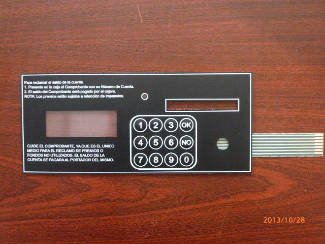 Embossed Rubber Keys Led Tactile Membrane Switch Keypad , Moisture Proof