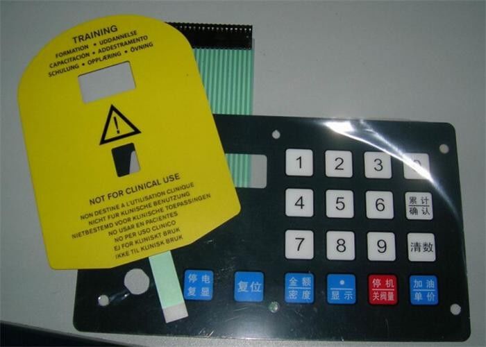 3M Adhesive Waterproof Membrane Switch Push Button Panel , Corrosion Resistance