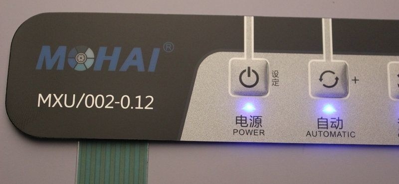 Waterproof Flexible PC / PET Membrane Switch Overlay