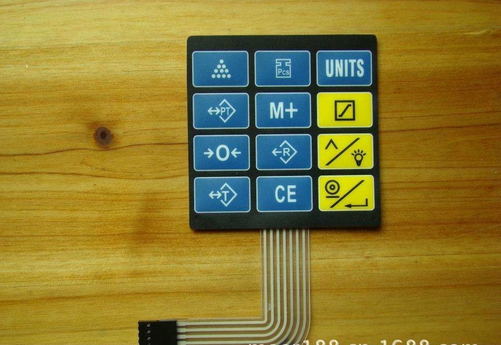 Waterproof Flexible PC / PET Membrane Switch Overlay